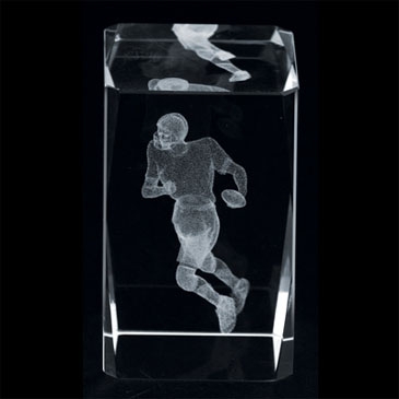 3D Crystal Football Block
