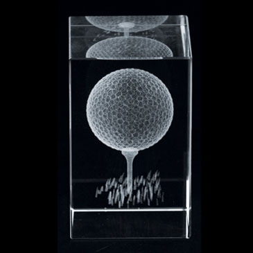 3D Crystal Golf Block