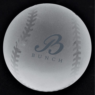 Crystal Baseball Paperweight