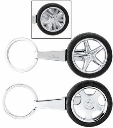 Spinning Tire Key Chain