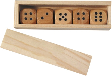 Wooden Dice in Box