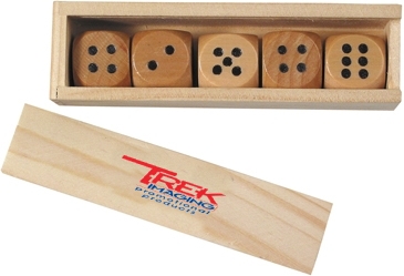 Wooden Dice in Box