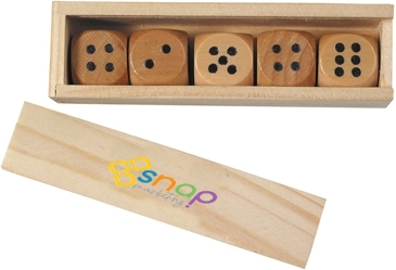 Wooden Dice in Box