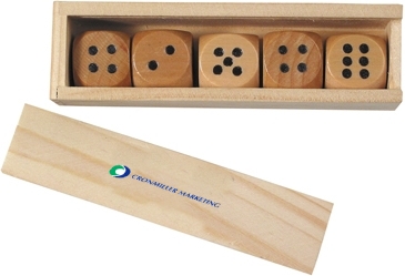 Wooden Dice in Box