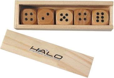 Wooden Dice in Box