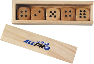 Wooden Dice in Box
