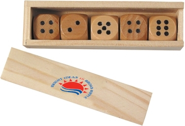 Wooden Dice in Box