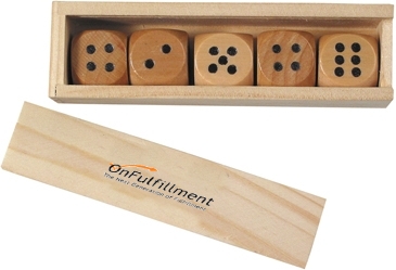 Wooden Dice in Box