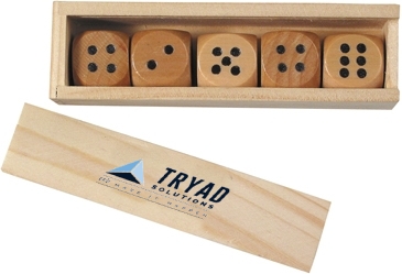 Wooden Dice in Box