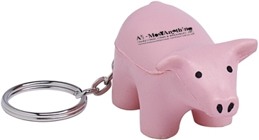 Pig Keyring Stress Reliever