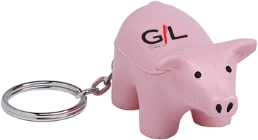 Pig Keyring Stress Reliever