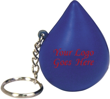 Blue Drop Stress Reliever Keyring