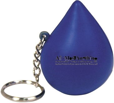 Blue Drop Stress Reliever Keyring