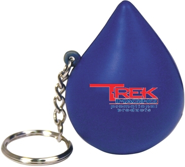 Blue Drop Stress Reliever Keyring