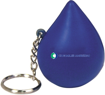 Blue Drop Stress Reliever Keyring