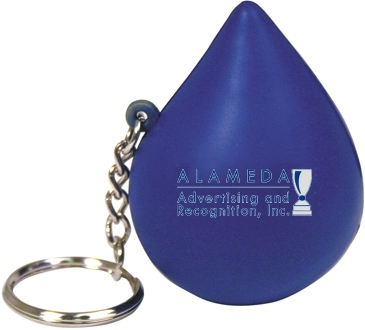 Blue Drop Stress Reliever Keyring