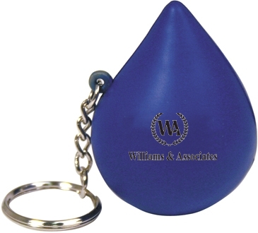 Blue Drop Stress Reliever Keyring
