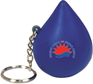 Blue Drop Stress Reliever Keyring