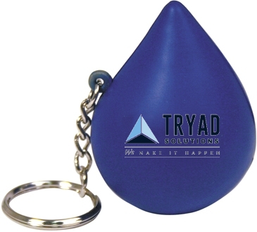 Blue Drop Stress Reliever Keyring