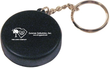 Hockey Puck Keyring Stress Reliever