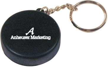 Hockey Puck Keyring Stress Reliever