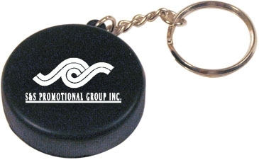 Hockey Puck Keyring Stress Reliever