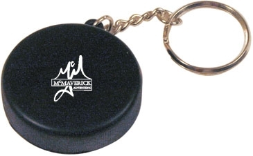 Hockey Puck Keyring Stress Reliever