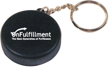 Hockey Puck Keyring Stress Reliever