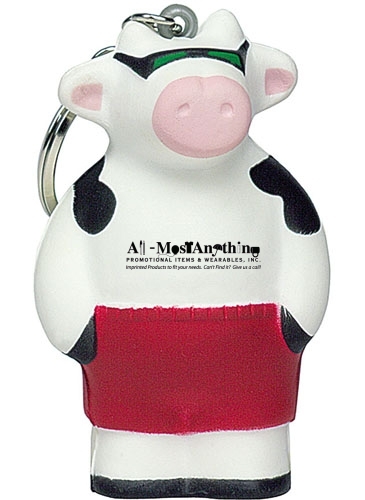 Cool Beach Cow Keyring Stress Reliever