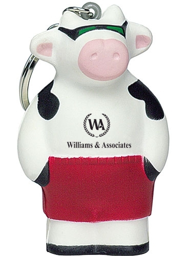 Cool Beach Cow Keyring Stress Reliever