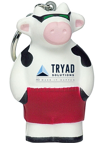 Cool Beach Cow Keyring Stress Reliever