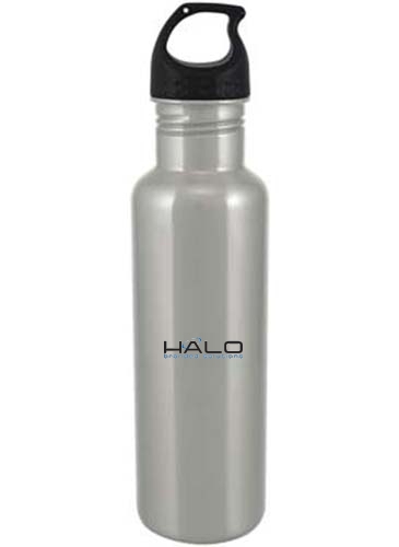24 oz Single Wall 18/8 Stainless Steel Water Bottle