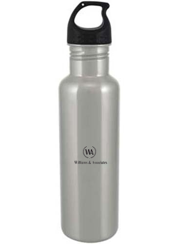 24 oz Single Wall 18/8 Stainless Steel Water Bottle