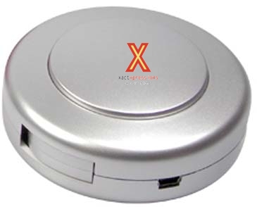 3 Port Mini Round Hub w/Built in Web Key