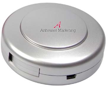 3 Port Mini Round Hub w/Built in Web Key