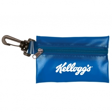 4 9/10" W x 3 1/2" H "BALI" Translucent Zipper Storage Pack With