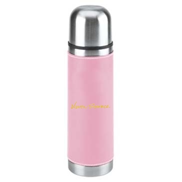 Leatherette Vacuum Bottle - 16 Oz.