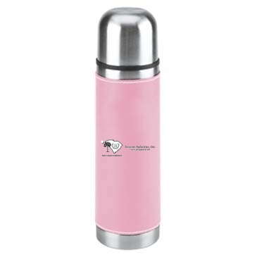 Leatherette Vacuum Bottle - 16 Oz.