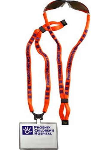 1/2" Double-Thick Cotton Trade Show Lanyard with Plastic Option Y
