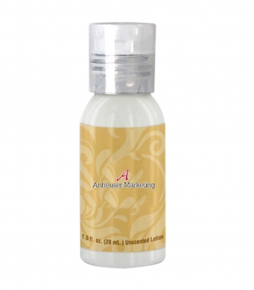 1 oz. Lotion in  Clear Round Bottle