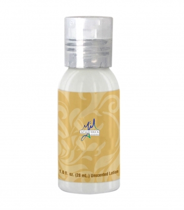 1 oz. Lotion in  Clear Round Bottle