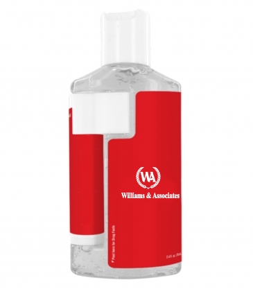 2 oz Duo Bottle with Clear Gel Sanitizer and SPF 15 Lip Balm in W