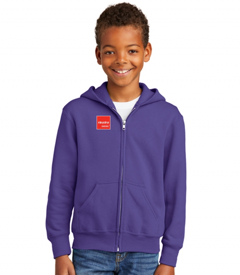 Port & Company® - Youth Core Fleece Full-Zip Hooded Sweatshirt