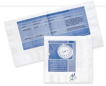 5"x5" White 3-Ply Beverage Napkins - High Lines