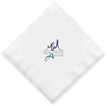 5"x5" White 2-Ply Beverage Napkins - High Lines