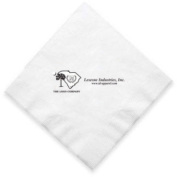 6.5"x6.5" White 2-Ply Luncheon Napkins - High Lines