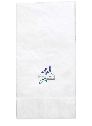 4.25"x8.5" White 2-Ply Dinner Napkins - High Lines