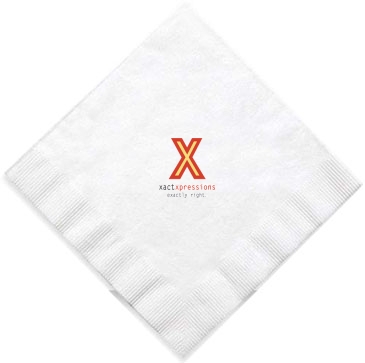 The 500 Line White 3-Ply Beverage Napkins (5"x5")