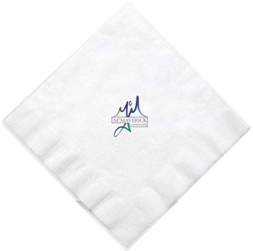 The 500 Line White 3-Ply Beverage Napkins (5"x5")