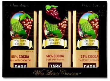 3 Tin Set of Wine Lover's Collection Gourmet Chocolates